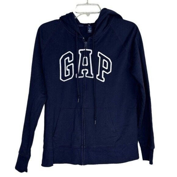 Gap Women’s Zip Hoodie Navy Size Large - Picture 2 of 7